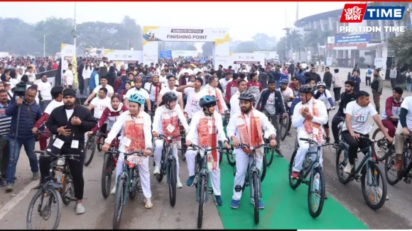 Push to Fit India Movement: ‘Sundays on Cycle’ Held in Guwahati