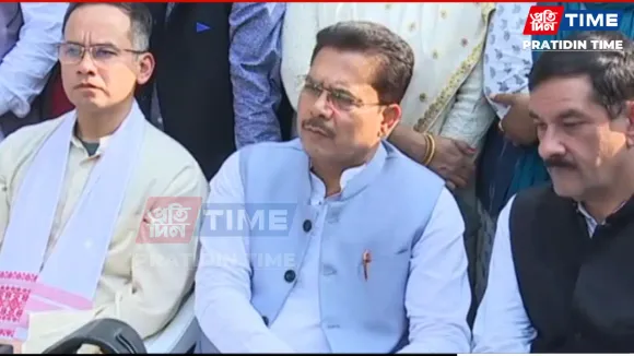 Former Assam Congress president Bhupen Borah addressed a press conference