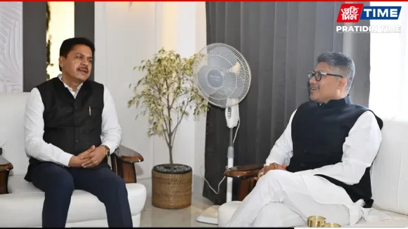 Assam minister Pijush Hazarika met with Bhupen Borah today in Guwahati