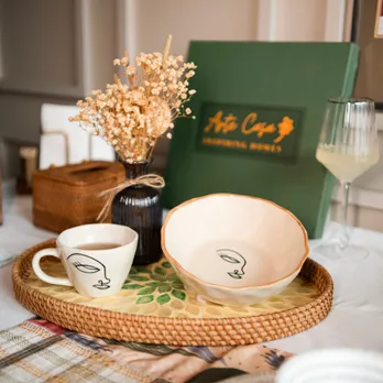 Ceramic Abstract Face Breakfast Set, For Home Decor at ₹ 1079/pack in Rohtak