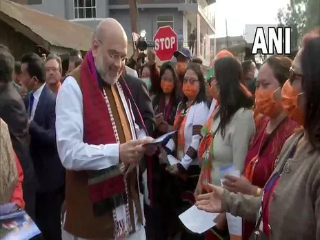 Shah Holds Door-To-Door Campaign In Poll-Bound Manipur