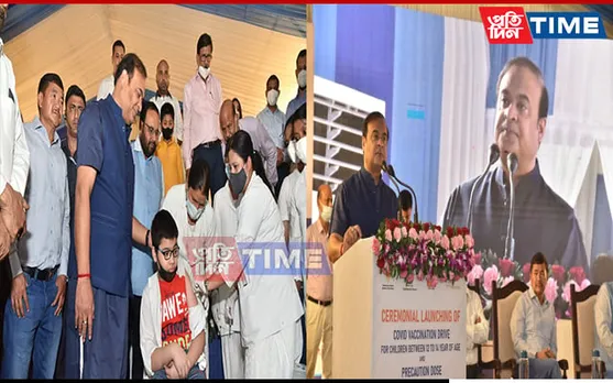 Assam CM Launches Vaccination Drive for Children between 12-14 Years 