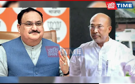 Biren Singh meets BJP Chief JP Nadda, Discuss new Cabinet Formation