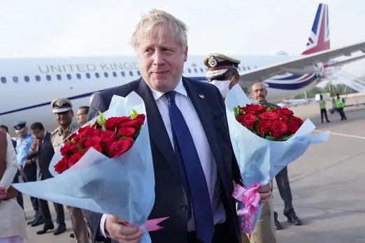 UK PM Boris Johnson Arrives in Gujarat on a 2-Day India Visit