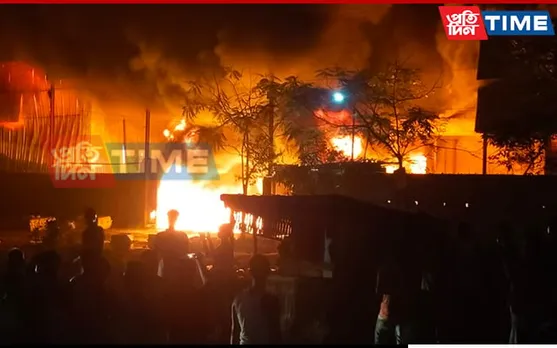 Assam: Massive Fire at Sack Factory in Jorabat