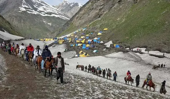 Amarnath Yatra Resumes After Weather Suspension, Stranded Pilgrims Assisted