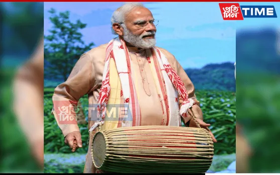 PM Modi Attends Bihu Program At Sarbananda Sonowal's Residence