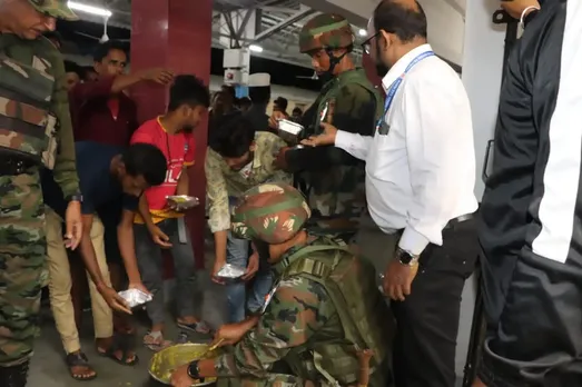 Assam: Security Forces Provide Relief To Stranded Train Commuters In Dima Hasao