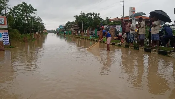 Assam: Vehicular Movement at NH-53 in Silchar Suspended Due to Flood