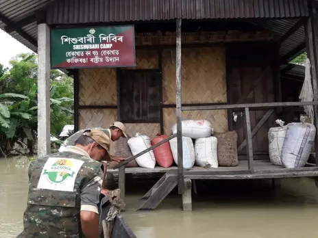 44 Anti-Poaching Camps In Kaziranga Submerged In Flood Water