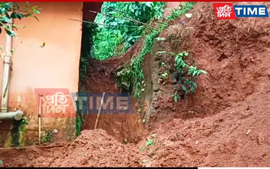 Guwahati: Narrow Escape for 2 Families after Landslide
