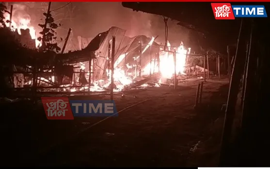 Assam: Three Houses Gutted In Massive Fire In Golaghat