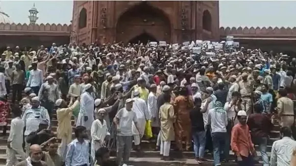 Prophet Row: Massive Protest Erupts at Jama Masjid in Delhi