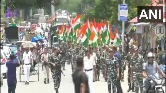Assam: CRPF Takes Out 'Har Ghar Tiranga Yatra' To Spread Awareness