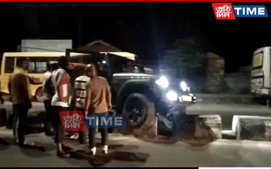 Guwahati: Drunk Man Rams Car Into Divider At Beltola