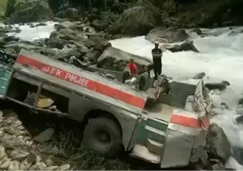 2 ITBP Personnel Dead, Over 30 Injured As Bus Falls Into Gorge In J&K