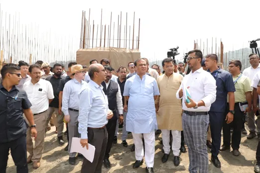 Assam CM Reviews Construction Work of Swahid Smarak in Guwahati