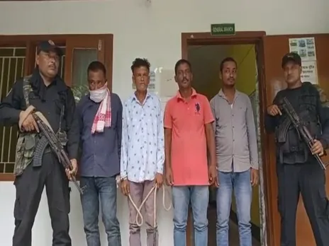 Assam: 4 Poachers Arrested in Biswanath, Rhino Poaching Bid Foiled