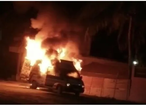 Moving Ambulance Catches Fire in Nagaon, No Casualties
