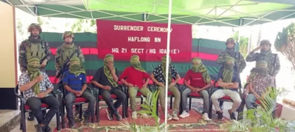 8 KTU Militants Surrender Before Assam Rifles In Dima Hasao