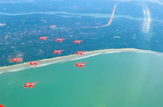 Air Show of IAF’s Suryakiran Aerobatic Team in Guwahati on Sept 27