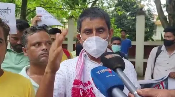 Guwahati: Covid Cleaning Workers Stage Protest Against Dismissal From Work