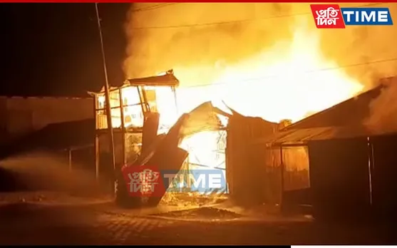 Assam: Goods Worth Crores Destroyed In Silapathar Market Fire