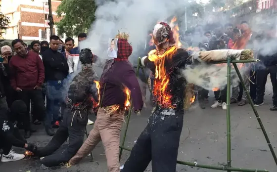 Mukroh Firing: Massive Protests Held Outside Meghalaya CM’s Residence