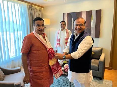 Nitin Gadkari Arrives in Assam to Review Projects