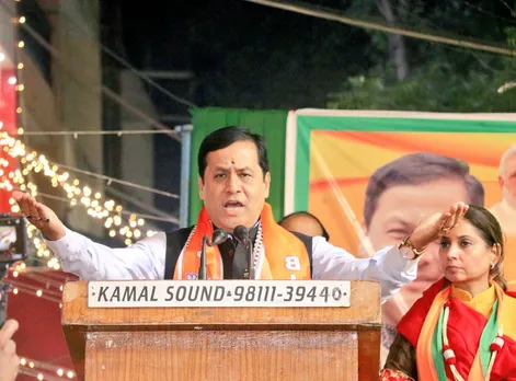 MCD Polls: Sarbananda Sonowal Campaigns for BJP Candidates