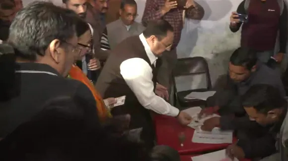 Himachal Polls: JP Nadda Casts His Vote at Bilaspur