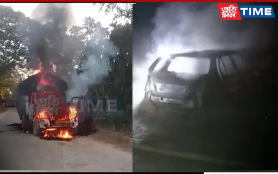 Assam: Two Vehicles Catch Fire in Separate Incidents