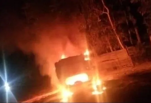 Angry Locals Set Car on Fire in Assam’s Baksa
