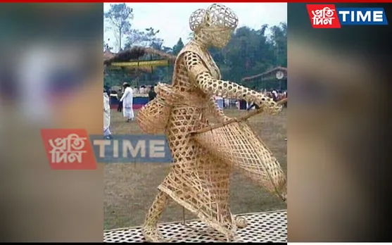 Woman with Jakoi Khaloi Bamboo Art Garners Positive Reaction on FB