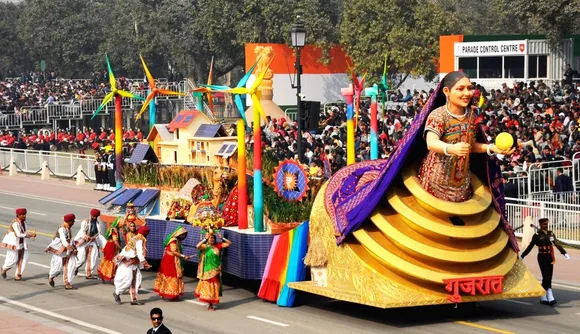 Gujarat Tableau Receives People's Choice Awards at 74th R-Day Parade