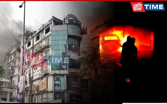 Guwahati: Fire at Silver Square Building; Several Vehicles Gutted