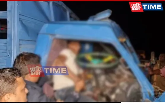 Guwahati: Accident At Jalukbari; Truck Diver, Co-pilot Stuck For Hours