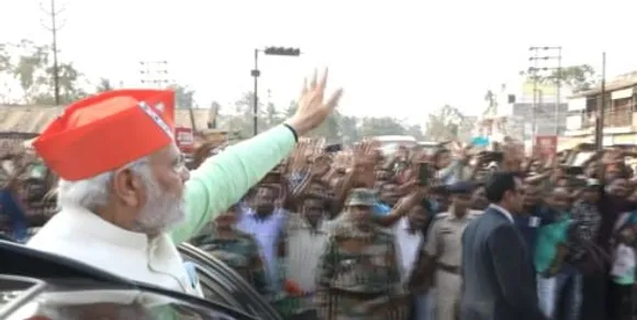 PM Modi Holds Roadshow in Poll-Bound Tripura