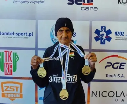 95-Year-Old Bhagwani Devi Bags 3 Gold Medals at World Master Athletics Indoor Championship