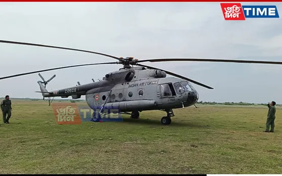 BREAKING: Army Chopper Makes Emergency Landing on Brahmaputra Riverside