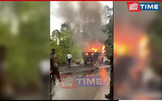 Army Vehicle Catches Fire in J&K’s Poonch, 4 Jawans Killed