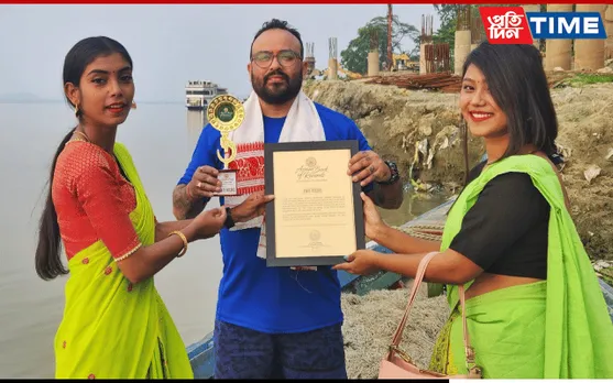 Elvis Ali Hazarika Completes 12-Hour Swim In Brahmaputra