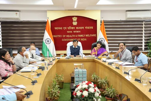 Union Health Minister Chairs Covid Review Meeting with States, UTs
