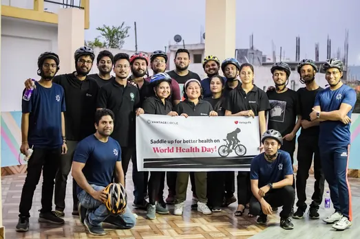 Vantage Circle Employees Organize Cycle Rally on World Health Day