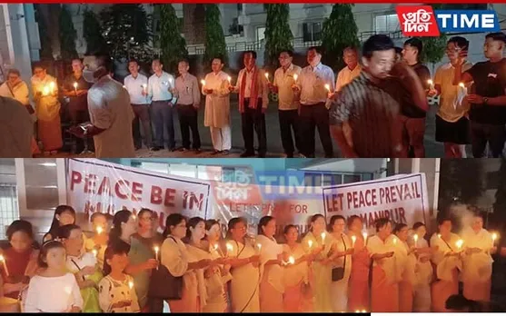 Manipur Violence: Manipuri Communities Hold ‘Candle Light Vigil’ in Guwahati