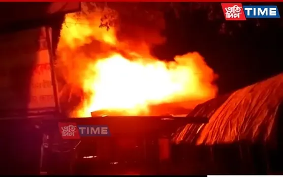Assam: Major Fire Guts 7 Shops In Baihata Chariali