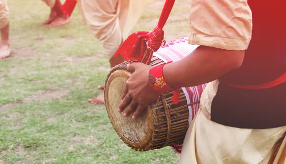 Assam: Irate Youth Sets Assamese Dhol, Gamosa On Fire