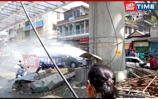 Water Pipeline Burst Leads to Heavy Spillage in Guwahati’s Maligaon