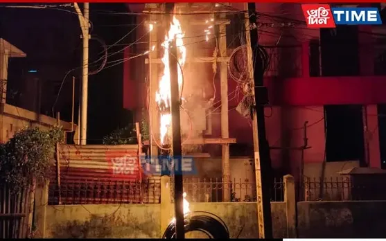 Guwahati: High Capacity Power Line Bursts Into Flames In Birubari