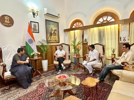 Rahul Gandhi Meets Manipur Governor, Appeals for Restoring Peace in State